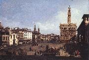 BELLOTTO, Bernardo The Piazza della Signoria in Florence oil on canvas